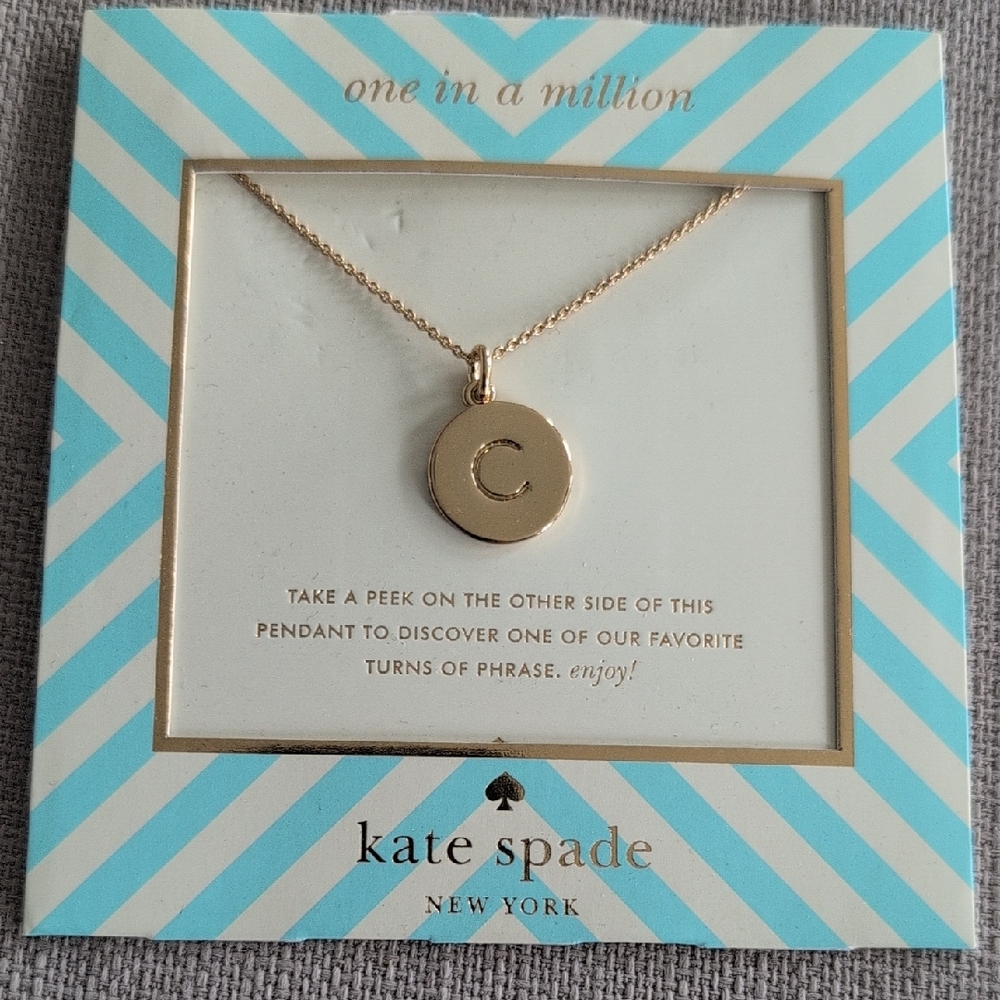 Kate Spade Gold 'C' Pendant Necklace